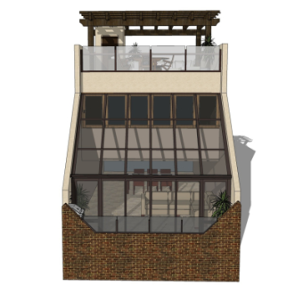 现代建筑外观su模型