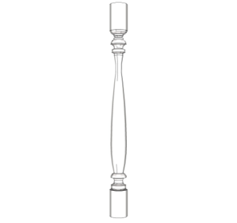 简欧楼梯护栏柱子su模型