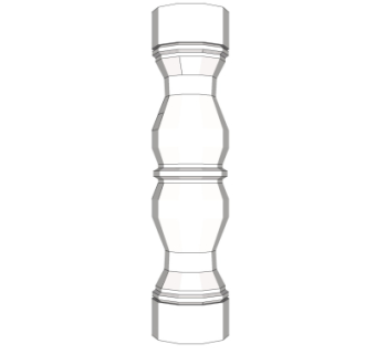 简欧楼梯护栏柱子su模型