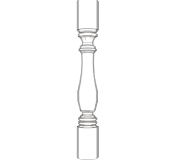 简欧楼梯护栏柱子su模型