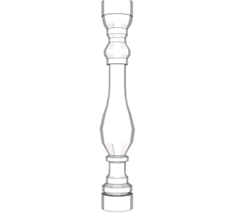 简欧楼梯护栏柱子su模型