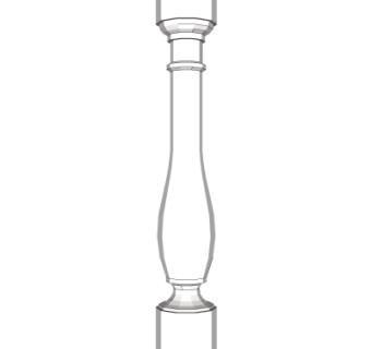 简欧楼梯护栏柱子su模型