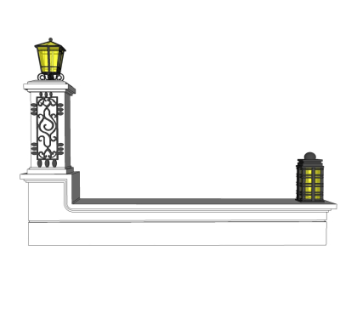 欧式户外灯su模型