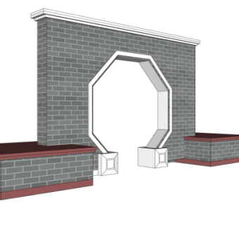 中式八角门免费su模型