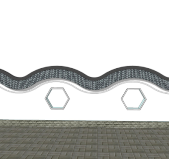 中式围墙免费su模型