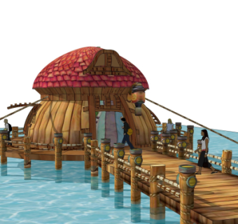 现代蘑菇屋su模型