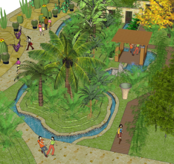 现代公园景观su模型