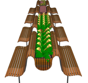 现代公园长椅su模型