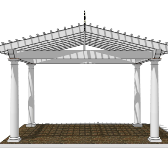 欧式廊架免费su模型