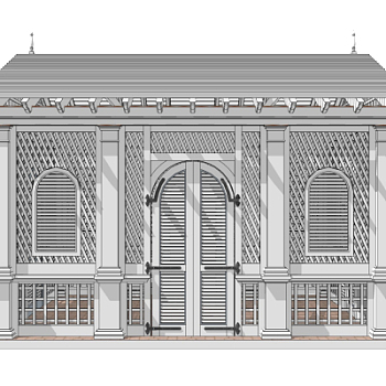 欧式建筑外观su模型