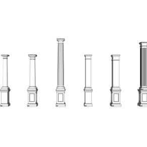 欧式罗马柱su模型