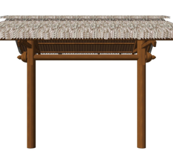 自然风牌坊免费su模型