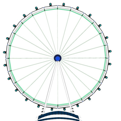 现代摩天轮su模型