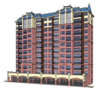 欧式公寓楼su模型