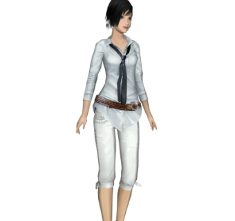 现代女士su模型