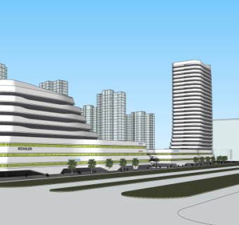 现代办公楼su模型