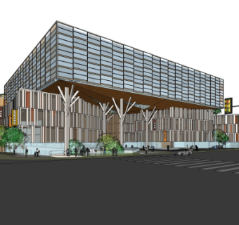 现代商业广场su模型