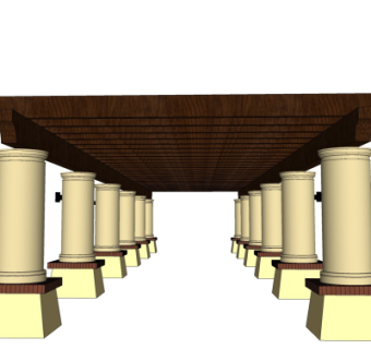 欧式长廊免费su模型