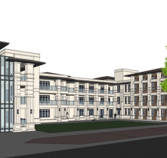 新古典建筑外观su模型