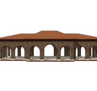 欧式长廊免费su模型
