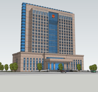 新古典行政办公楼su模型