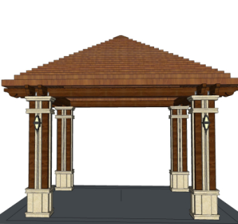 新古典凉亭su模型
