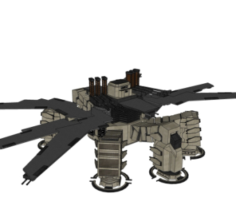 现代飞船su模型