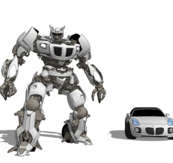 现代机器人变形金刚su模型