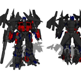 现代机器人变形金刚su模型