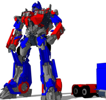 现代机器人变形金刚su模型