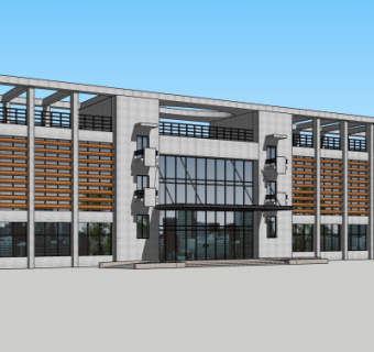 现代办公楼su模型