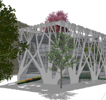 现代建筑外观su模型