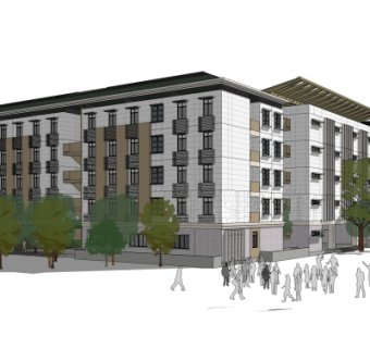 现代教学楼su模型