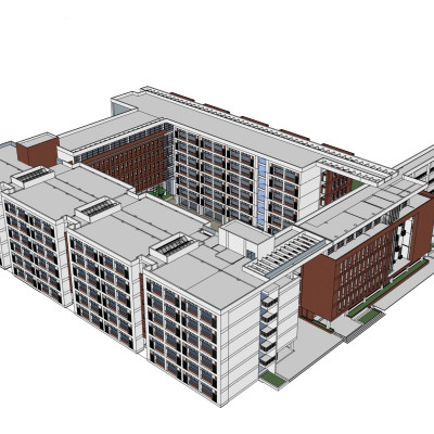 现代教学楼su模型