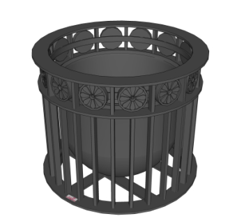 现代衣物收纳筐su模型