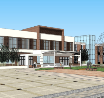 现代办公楼su模型