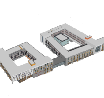 现代教学楼su模型