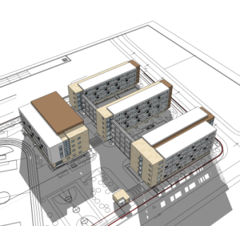现代教学楼su模型