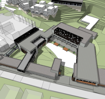 现代教学楼su模型