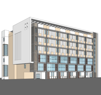 现代教学楼su模型