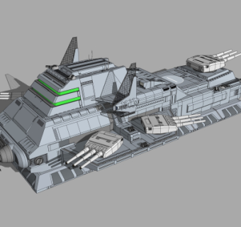 现代星际战舰su模型