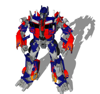 现代变形金刚擎天柱su模型