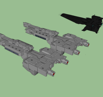 现代星际战舰su模型