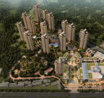 现代小区规划su模型