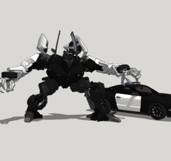 现代高达机器人su模型