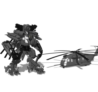 现代高达机器人su模型