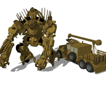 现代高达机器人su模型