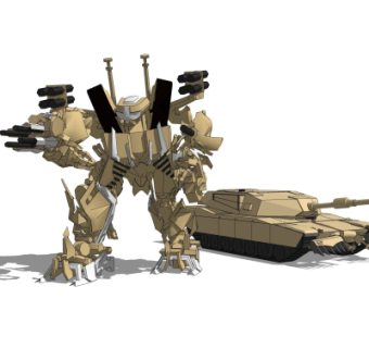 现代高达机器人su模型