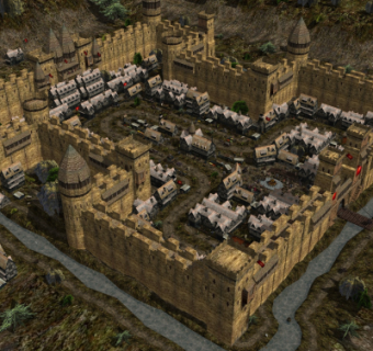 欧式游戏城堡外观su模型