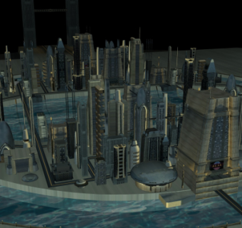 现代城市建筑外观su模型